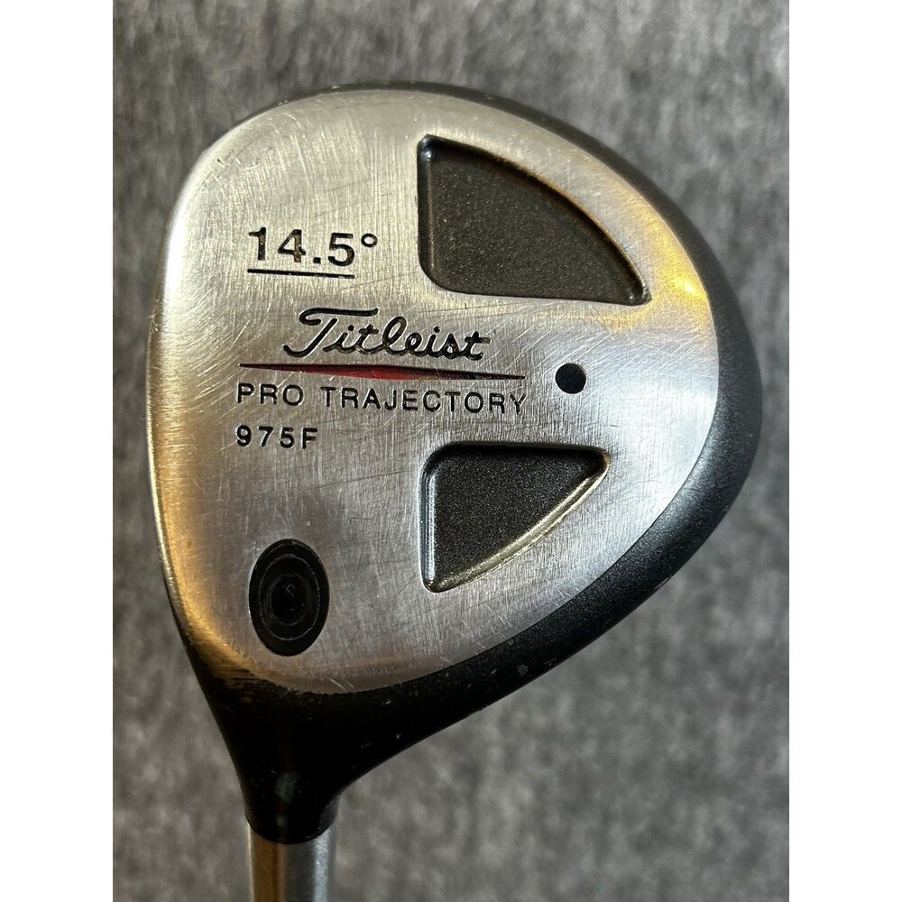 LH Titleist 975F 14.5* 3 Wood Pro Trajectory LW Graphite Stiff X-Flex Golf Pride
